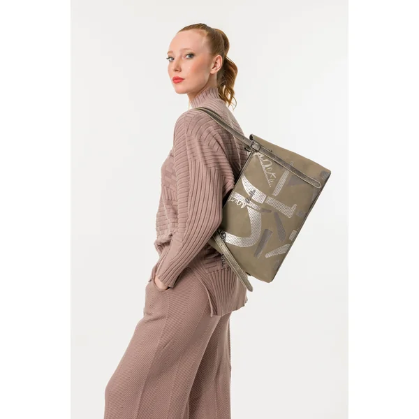 Bolso de hombro Taupe