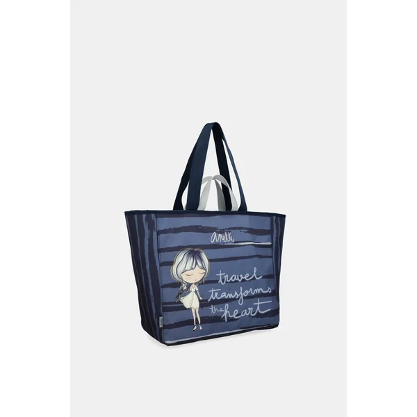 Bolso de playa grande azul - Imagen 2