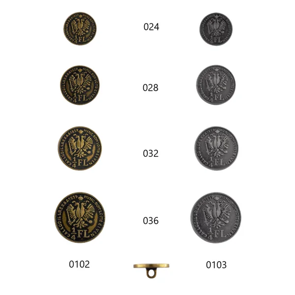 Botones moneda antigua