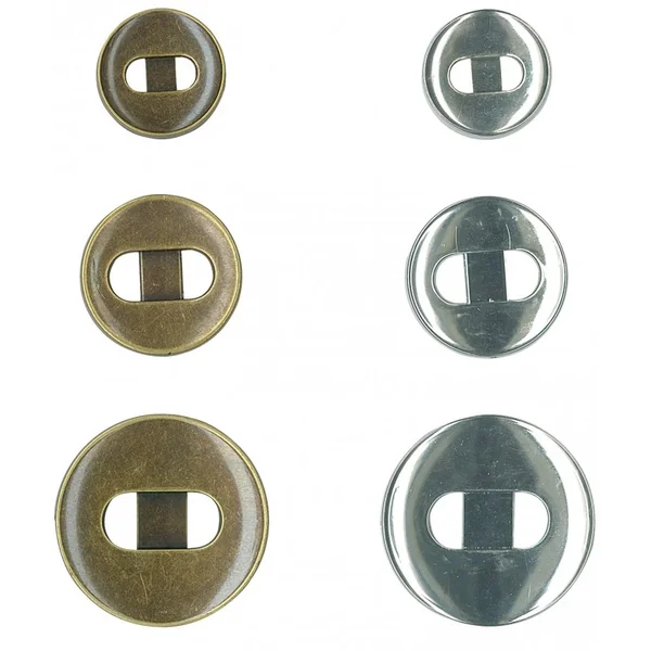 Botón Plástico Efecto Metal Grande