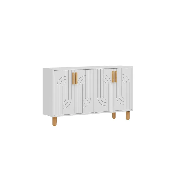 Buffet en bois "Rodney" - 120 x 29 x 73 cm - Blanc