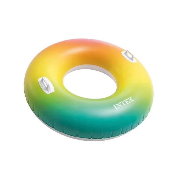 Bóia de praia redonda insuflável Rainbow 122 cm