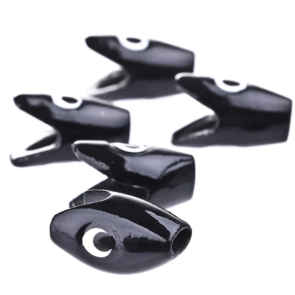 Cabeza de pez gusano de zinc con ojos blancos/negros