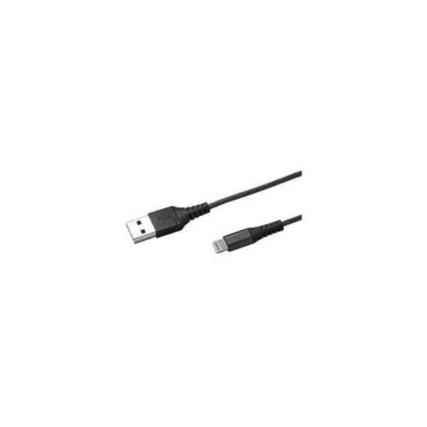 Cable CELLY USBLIGHTNYL25BK USB A Lightning Negro 0.25 m - Imagen 2