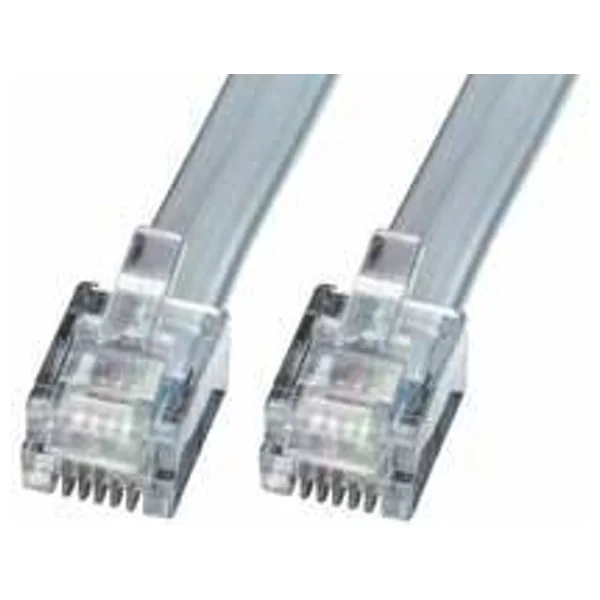 Cable de Red LINDY (RJ12 - RJ12 - 3 m - Gris)
