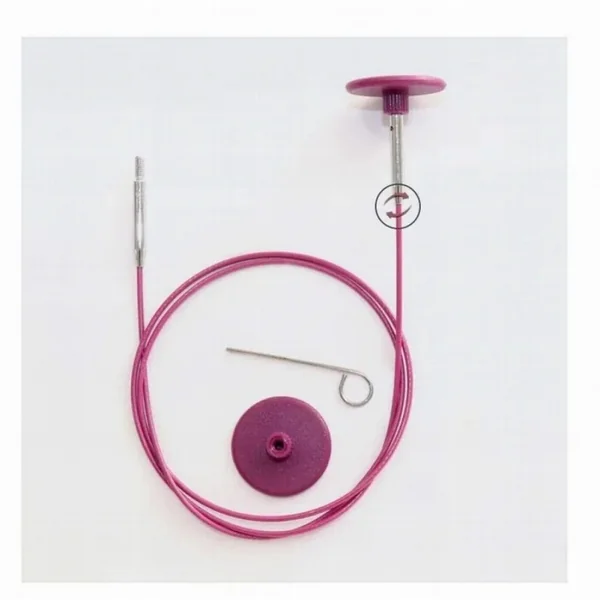 Cable Giratorio Intercambiable Morado KnitPro - Swivel 360º