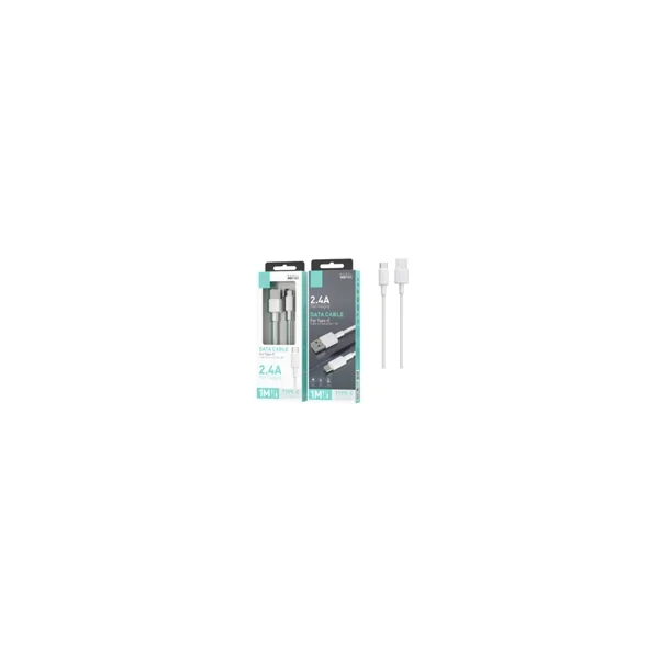 Cable USB Type-C con 1M 2.4A Ikrea Blanco - Imagen 2