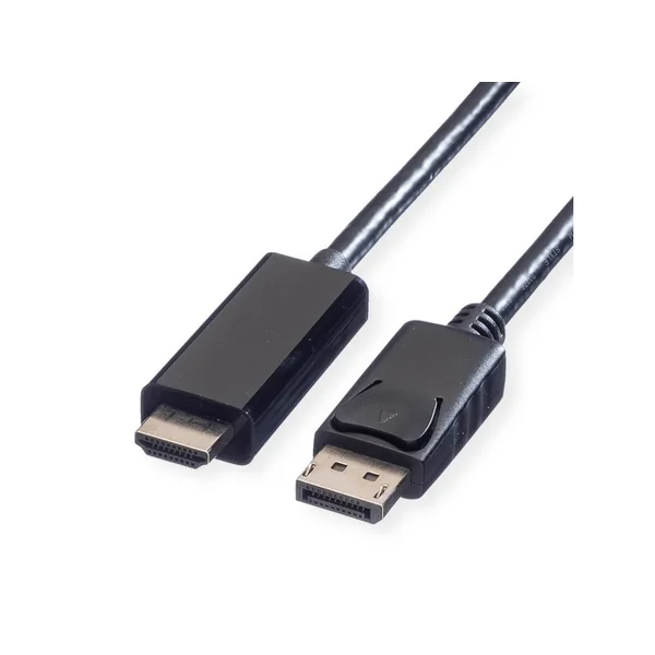 Cable VALUE (DisplayPort y HDMI - 2m - Negro)