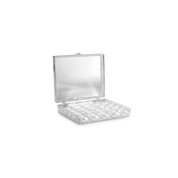 Caja transparente para 25 canillas