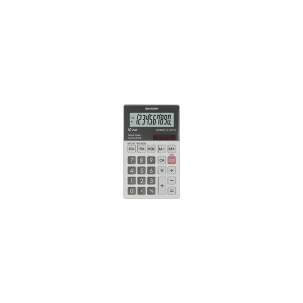 Calculadora Básica SHARP EL-W211G Gris (10 dígitos) - Imagen 2