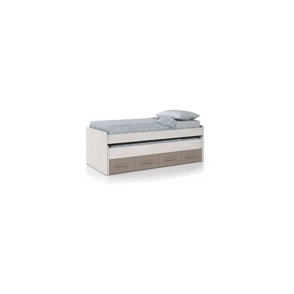 Cama DMORA (Blanco - MDF - 199x65x96 cm) - Imagen 2