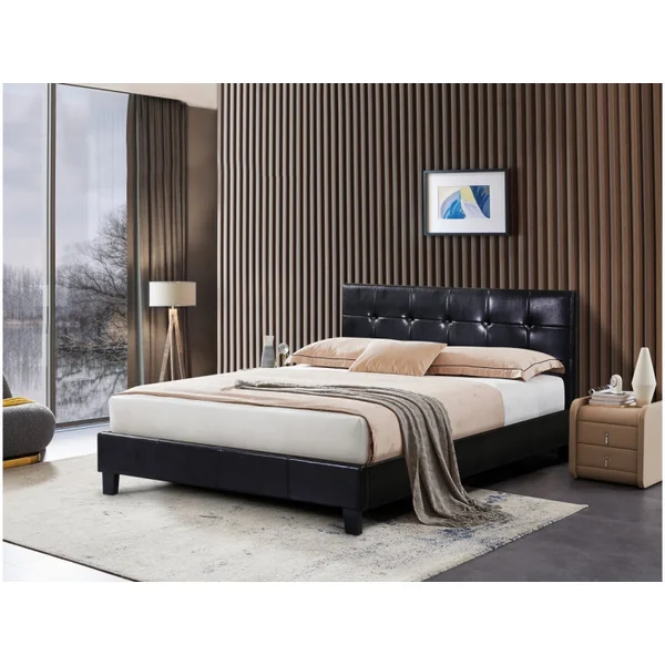 Cama "Julia" - 140 x 190 cm - Preto - Imagen 2