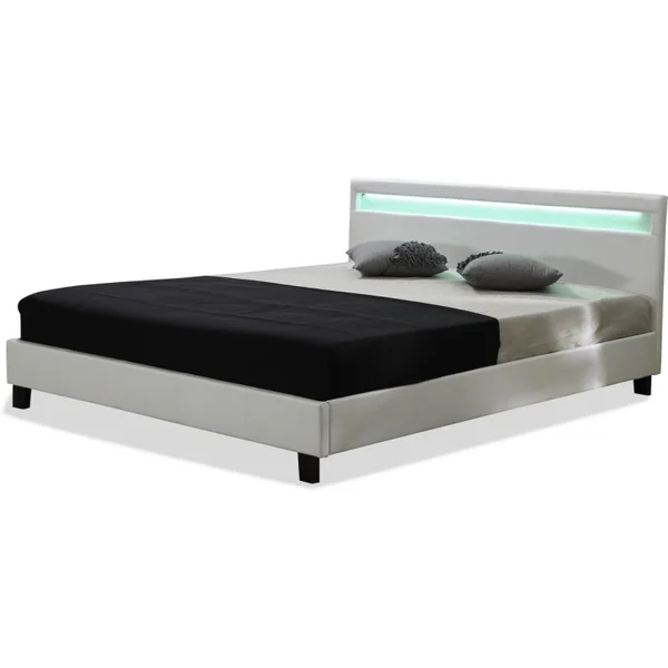 Cama LED "Maria" - 160 x 200 cm - Branco