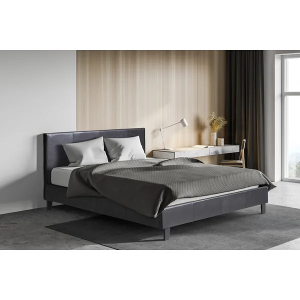 Cama "Lina" - 160 x 200 cm - Preto - Imagen 2