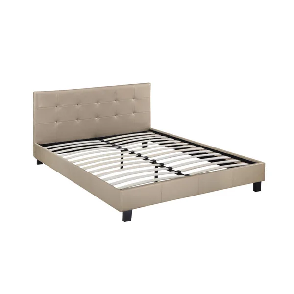 Cama"Julia" - 140 x 190 cm - Acastanhado