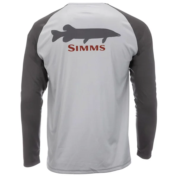 Camiseta de manga larga Simms Tech Tee Musky sterling/steel
