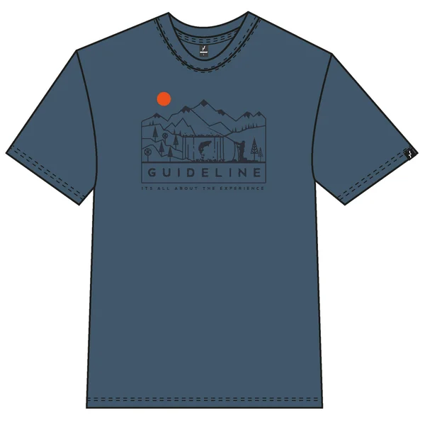 Camiseta Guideline The Waterfall ECO Tee azul turquesa