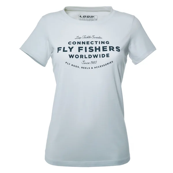 Camiseta Loop W's Connecting Fly Fishers Worldwide white
