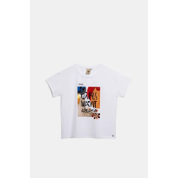 Camiseta manga corta blanca Alma