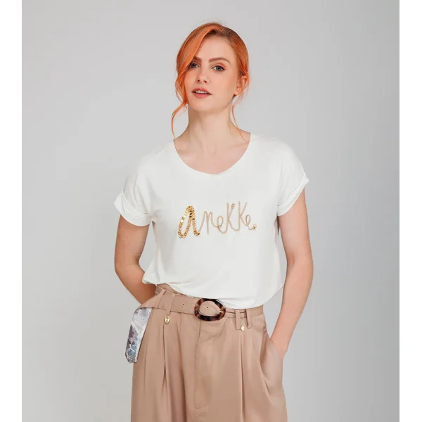 Camiseta manga corta blanca con logo - Imagen 6