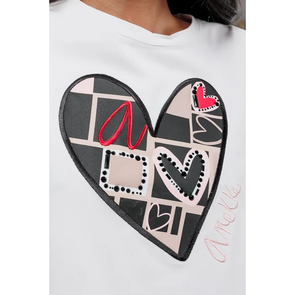 Camiseta manga corta corazón - Imagen 3