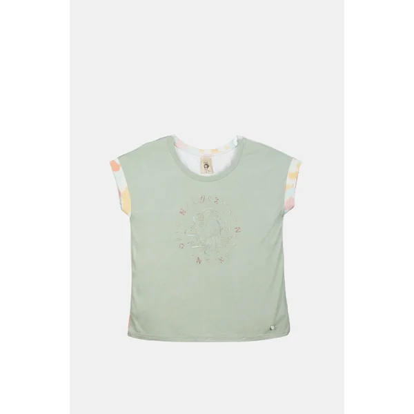 Camiseta manga corta verde Memories