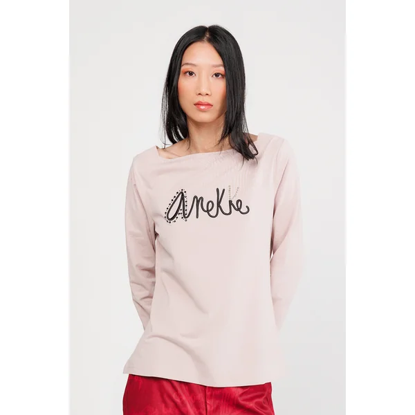 Camiseta manga larga rosa