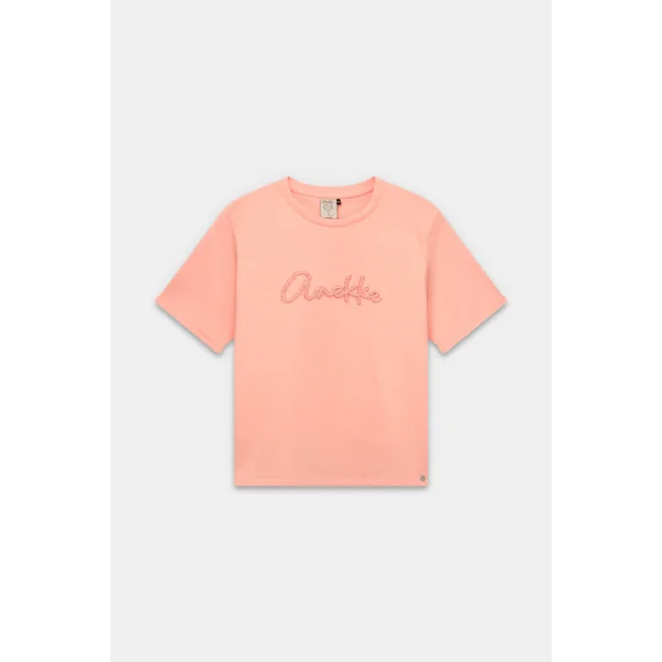 Camiseta salmón con logo