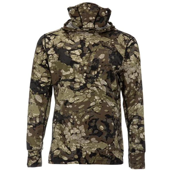 Camiseta Simms Bugstopper Solarflex Guide Cooling Hoody manga larga riparian camo