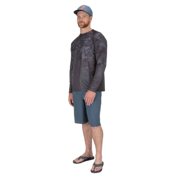 Camiseta Simms Challenger Solar Tech hex flo camo carbono - Imagen 3