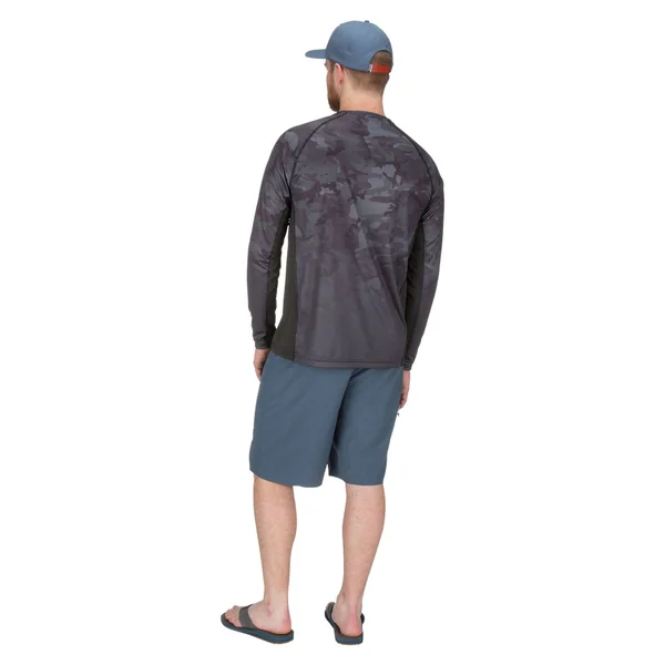 Camiseta Simms Challenger Solar Tech hex flo camo carbono - Imagen 4