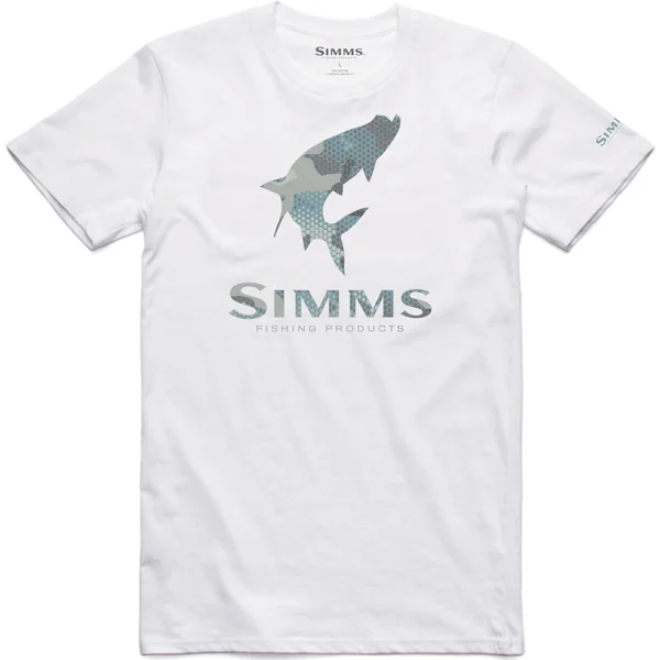Camiseta Simms Tarpon Hex Flo Camo white