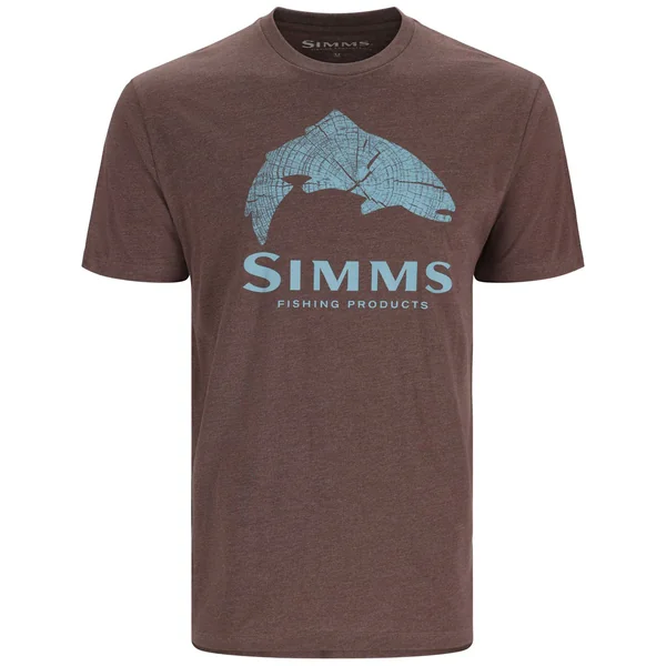 Camiseta Simms Wood Trout Fill brezo marrón