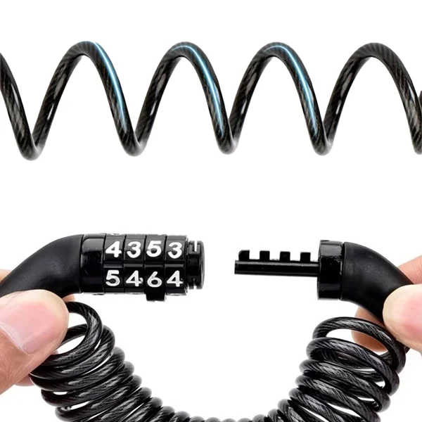Candado de Cable para Bicicleta con Combinación de 4 Dígitos - Imagen 5