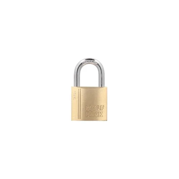 Candado WOLFPACK LINEA PROFESIONAL Laton Arco Normal 25 mm