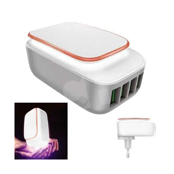 CARGAODR DIGITAL 4XUSB CON LUZ REGULABLE - Imagen 2