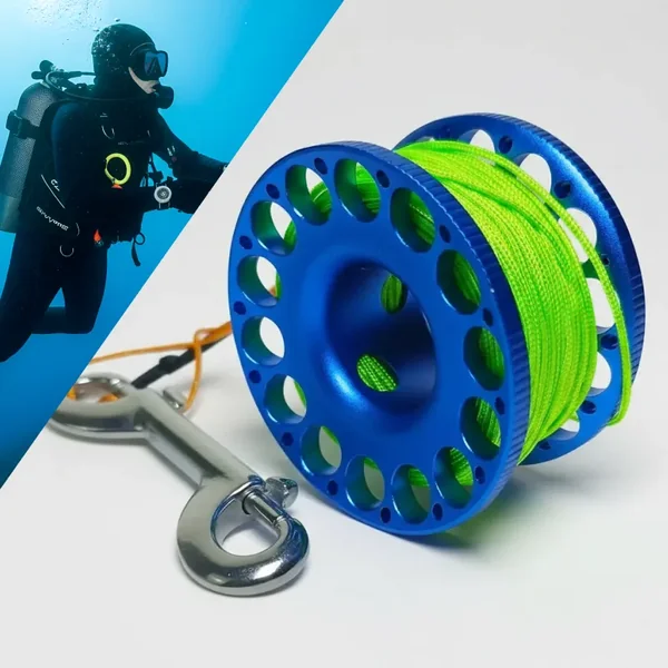 Carrete de dedo para buceo de 30 m