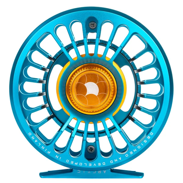 Carrete de mosca Alfa Arctic azul petróleo