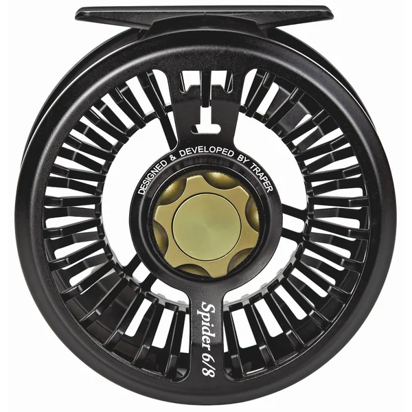 Carrete de mosca Traper Spider black - gunsmoke - Imagen 3
