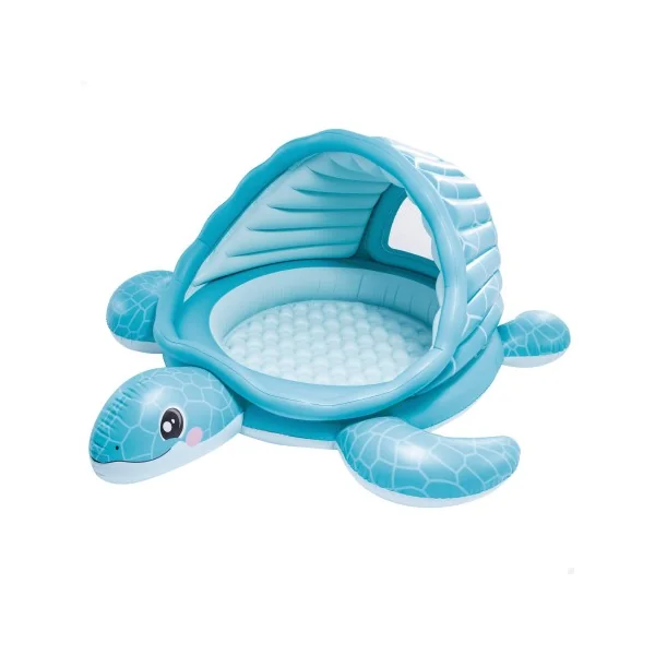 Centro de juego hinchable infantil tortuga 218x206x97 cm