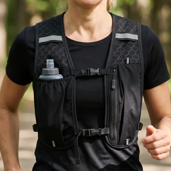 Chaleco de hidratación para correr de nailon impermeable