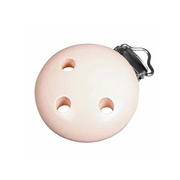Cierre de chupete de madera 37 mm Layette rosa