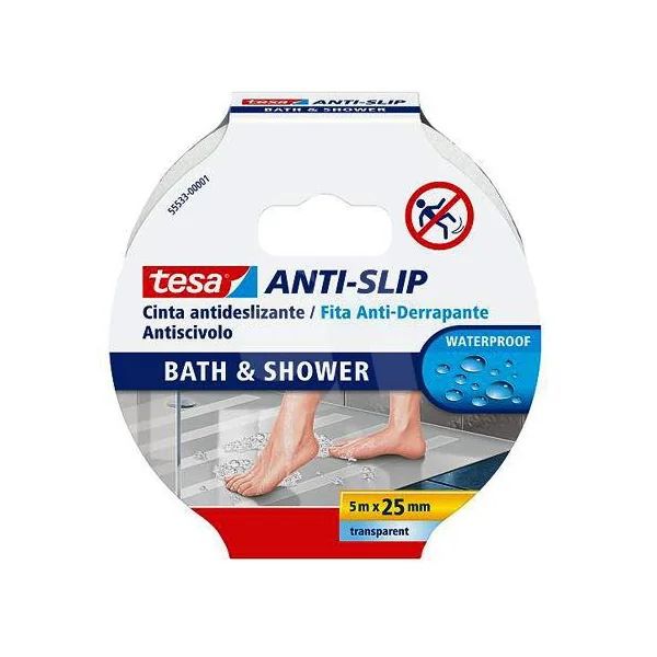 CINTA ANTIDESLIZANTE BAÑO 5MX25MM.