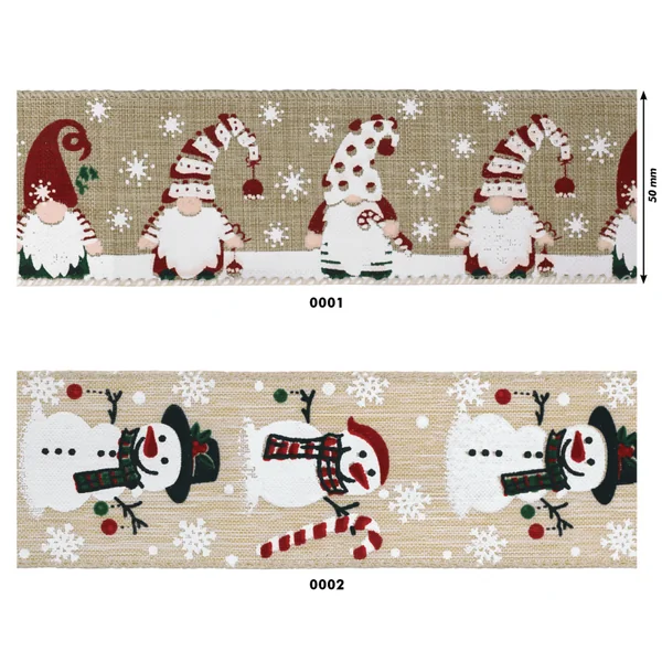 Cinta estampada de navidad