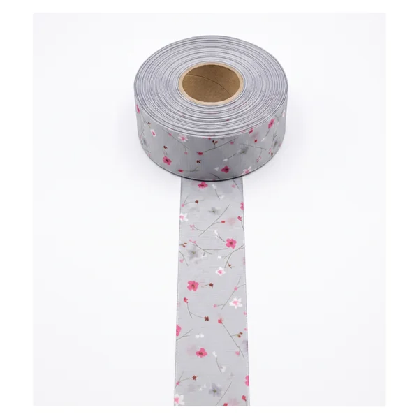 Cinta Falla Floral Gris 5cm