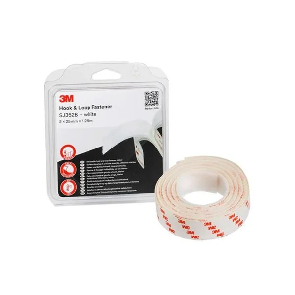 Cinta hook loop 3m 1,25mx25mm blanco