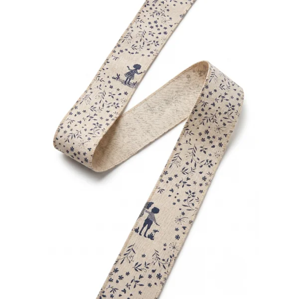 Cinta Lino Beige Estampado Floral