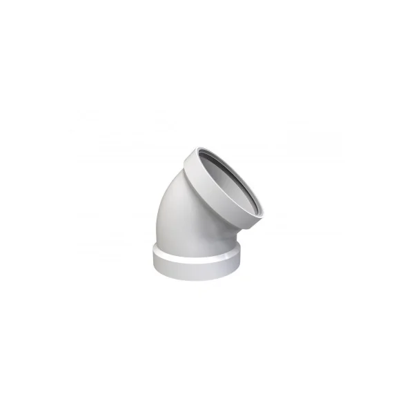 Codo 45º aluminio 125Ø