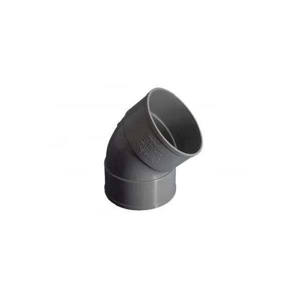 Codo 45º pvc hh Ø160