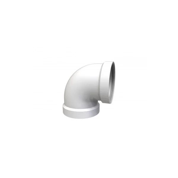 Codo 90º aluminio 100Ø